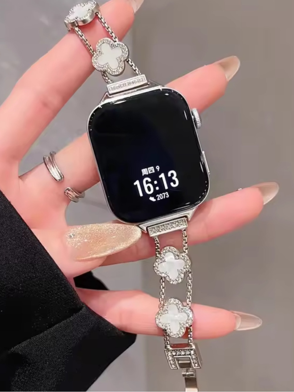 New Apple Elegant Starlight white Smartwatch Bracelet  Band S10 S11 42MM 46MM